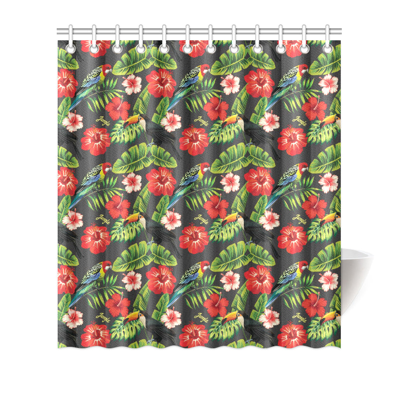 Tropical Flower Pattern Print Design TF04 Shower Curtain