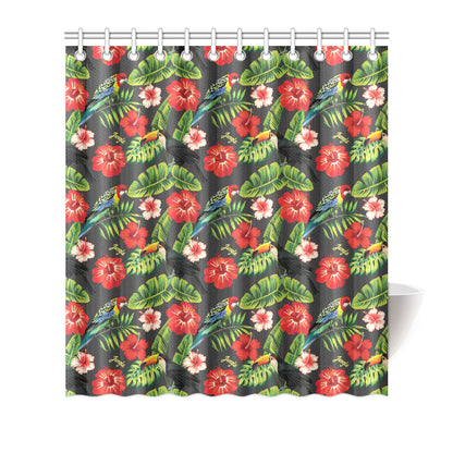 Tropical Flower Pattern Print Design TF04 Shower Curtain