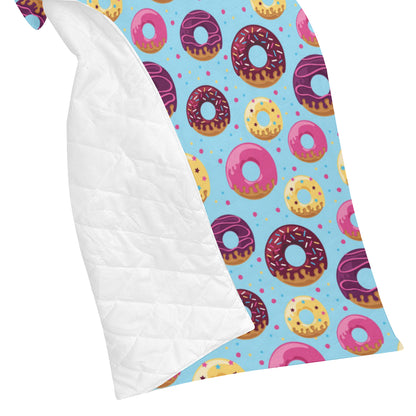 Donut Pattern Print Design DN07 Premium Quilt