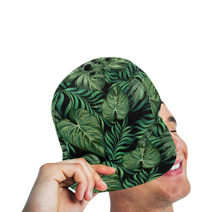 Green Fresh Tropical Palm Leaves Snapback Cap