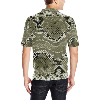 Python Pattern Print Design A04 Men Polo Shirt