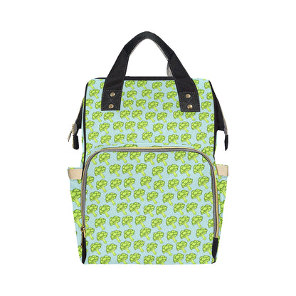 Broccoli Pattern Print Design 02 Diaper Bag Backpack