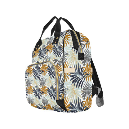Colorful Tropical Palm Leaves Diaper Bag Backpack