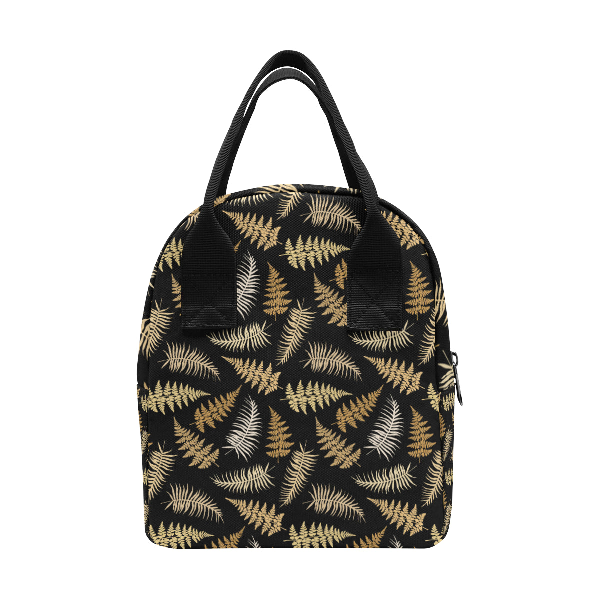 Fern Leave Bright Print Pattern Insulated Lunch Bag