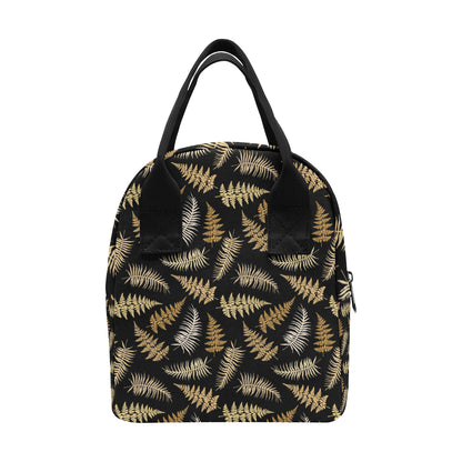 Fern Leave Bright Print Pattern Insulated Lunch Bag