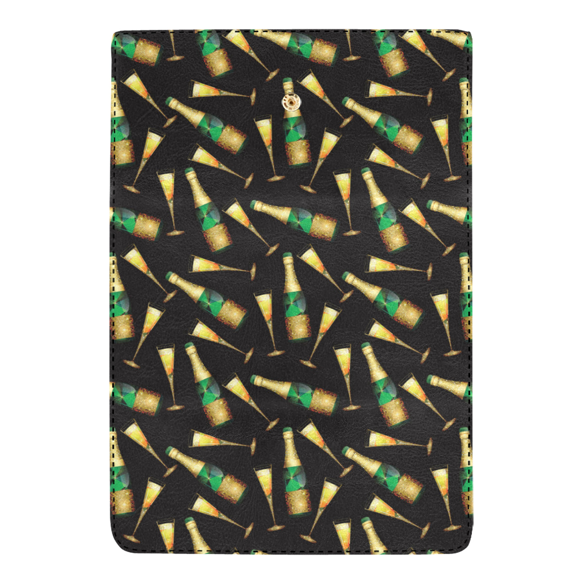 Champagne Pattern Print Design 02 Women's Trifold Wallet