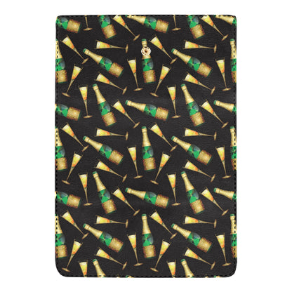 Champagne Pattern Print Design 02 Women's Trifold Wallet