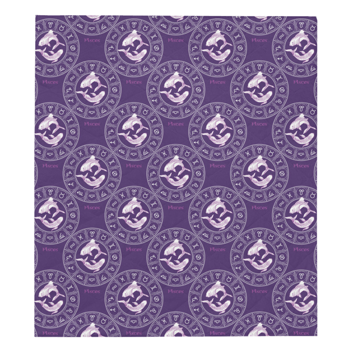 Pisces Pattern Print Design A02 Premium Quilt