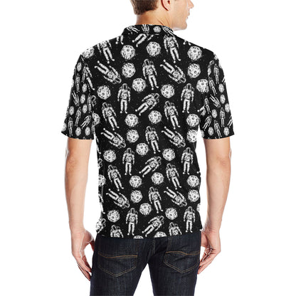 Astronaut Pattern Print Design 03 Men Polo Shirt