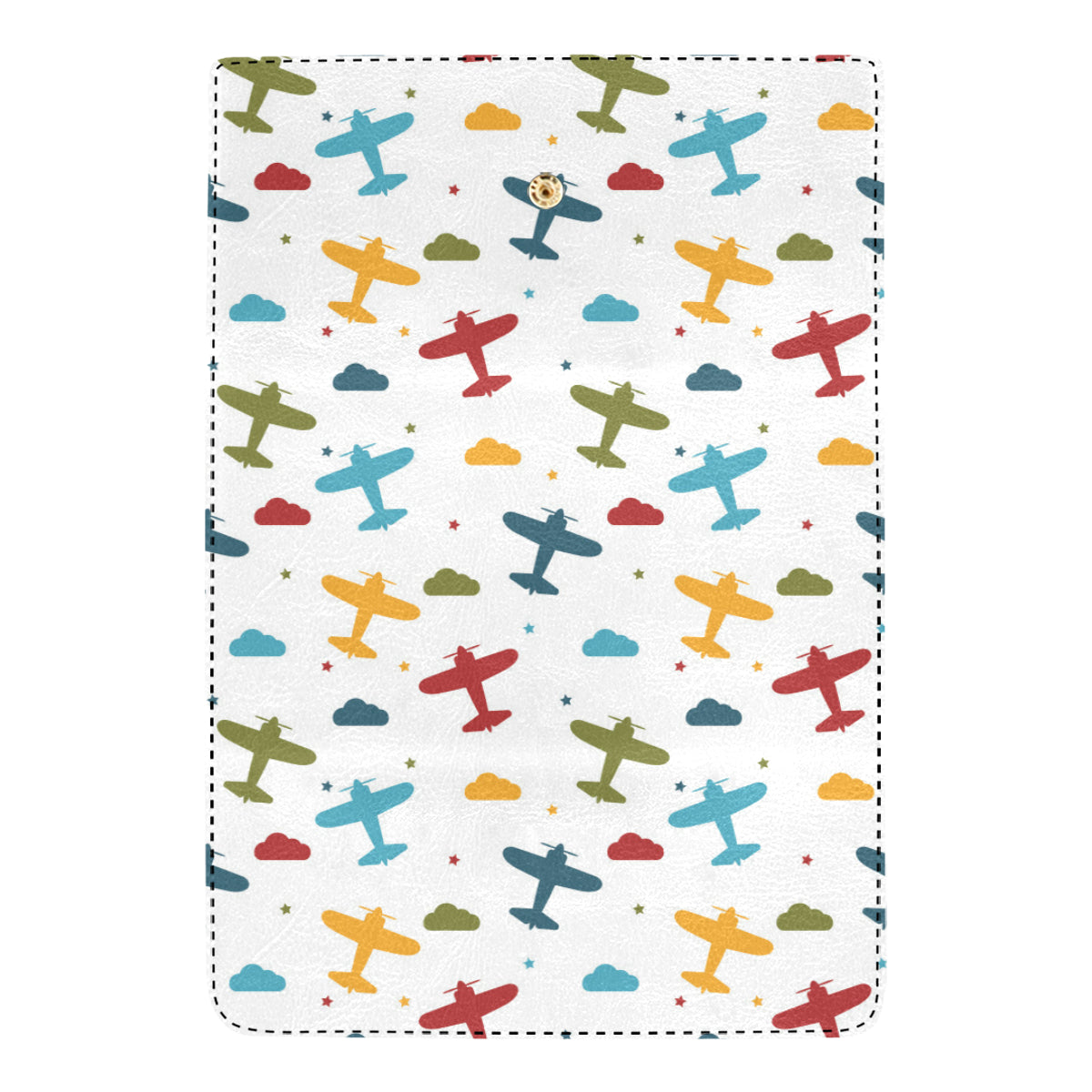 Airplane Pattern Print Design 06 Women's Trifold Wallet