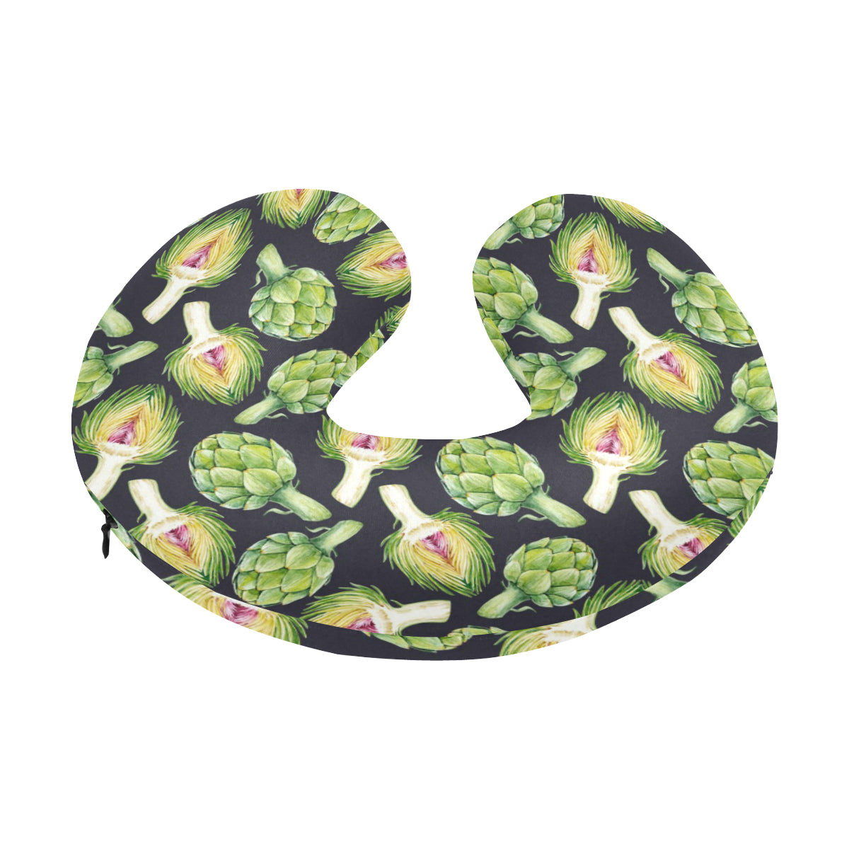 Artichoke Pattern Print Design 01 U-Shaped Travel Neck Pillow