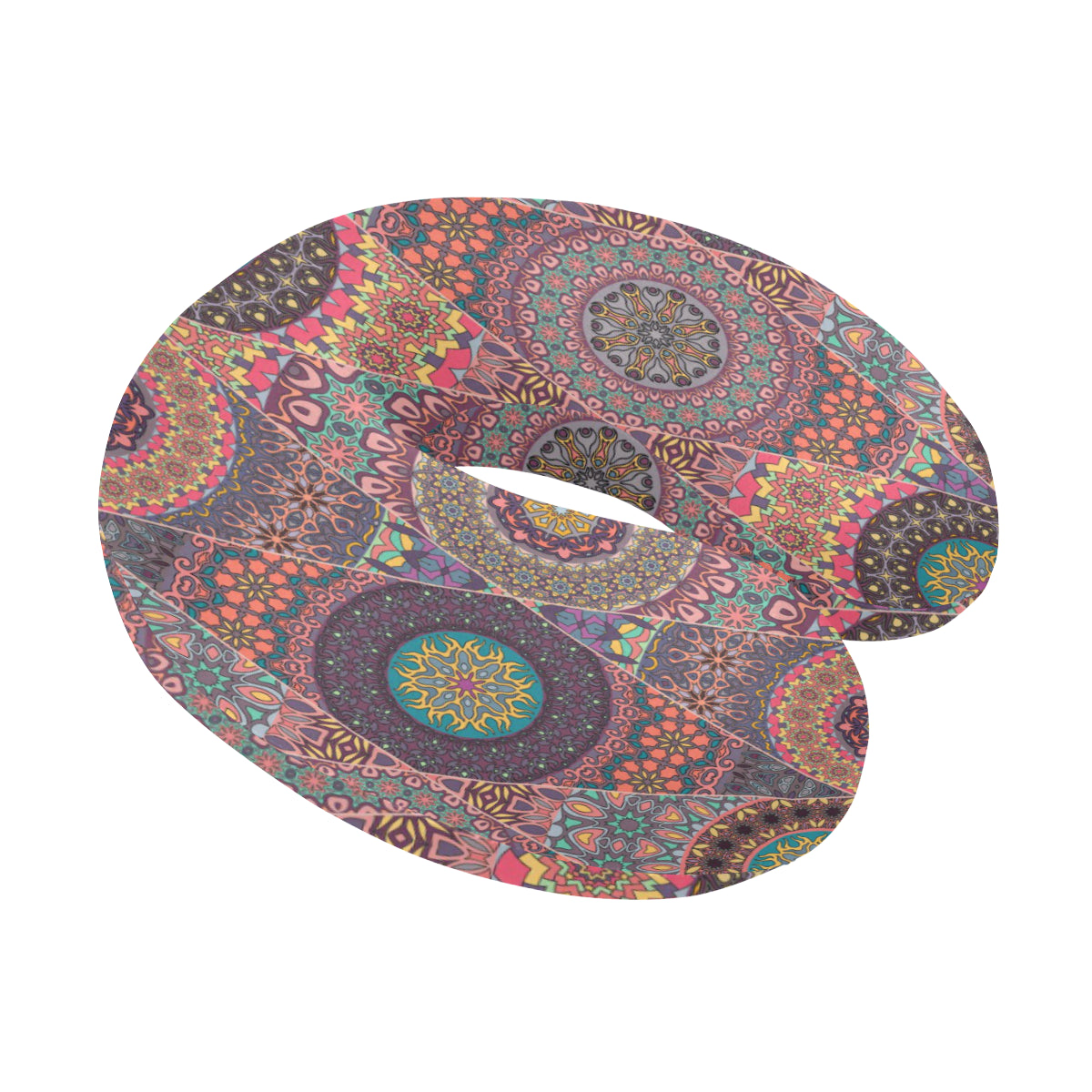 Bohemian Pattern Print Design 07 U-Shaped Travel Neck Pillow