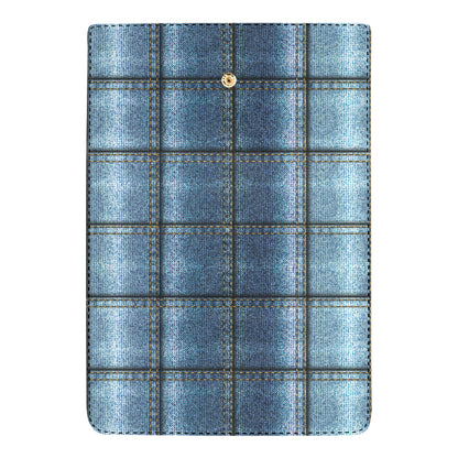 Jean Patchwork Pattern Print Design 02 Women's Trifold Wallet
