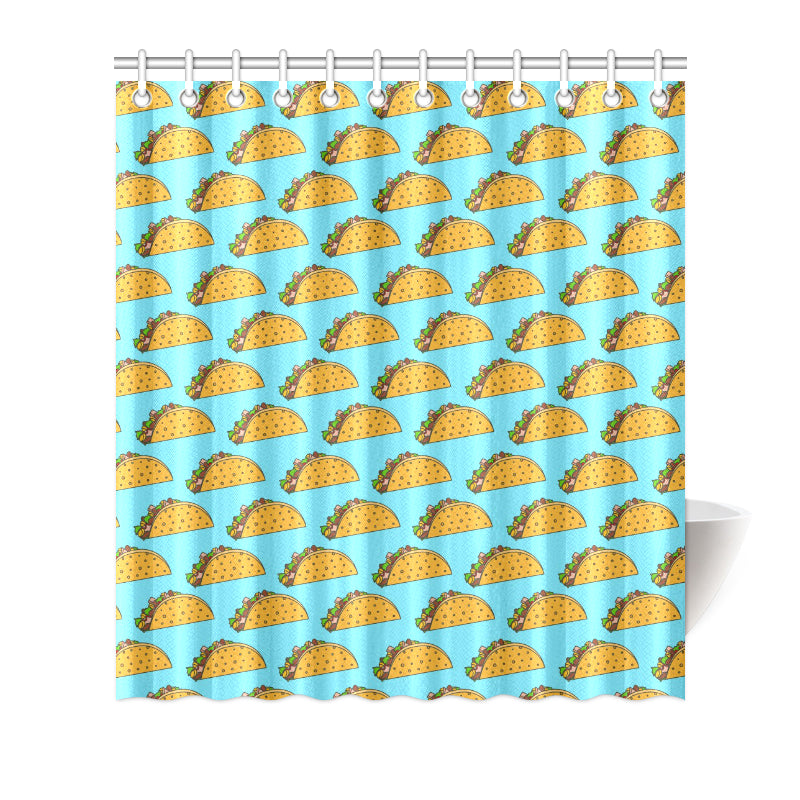 Taco Pattern Print Design TC03 Shower Curtain