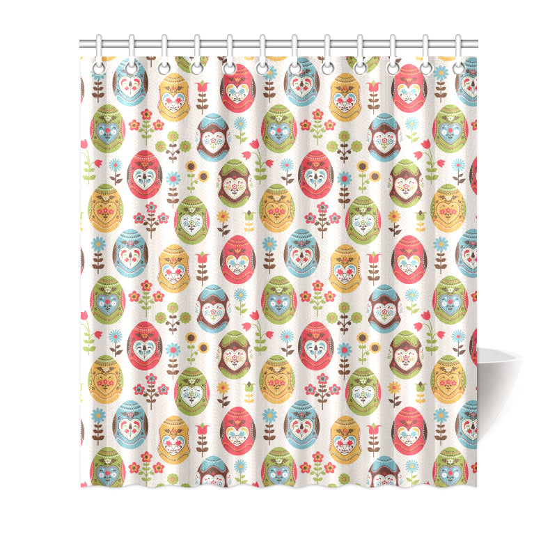 Easter Eggs Pattern Print Design RB011 Shower Curtain