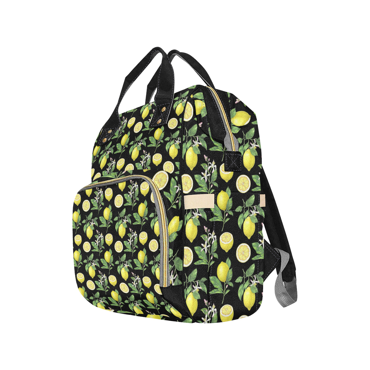 Lemon Pattern Print Design LM02 Diaper Bag Backpack