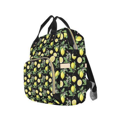 Lemon Pattern Print Design LM02 Diaper Bag Backpack