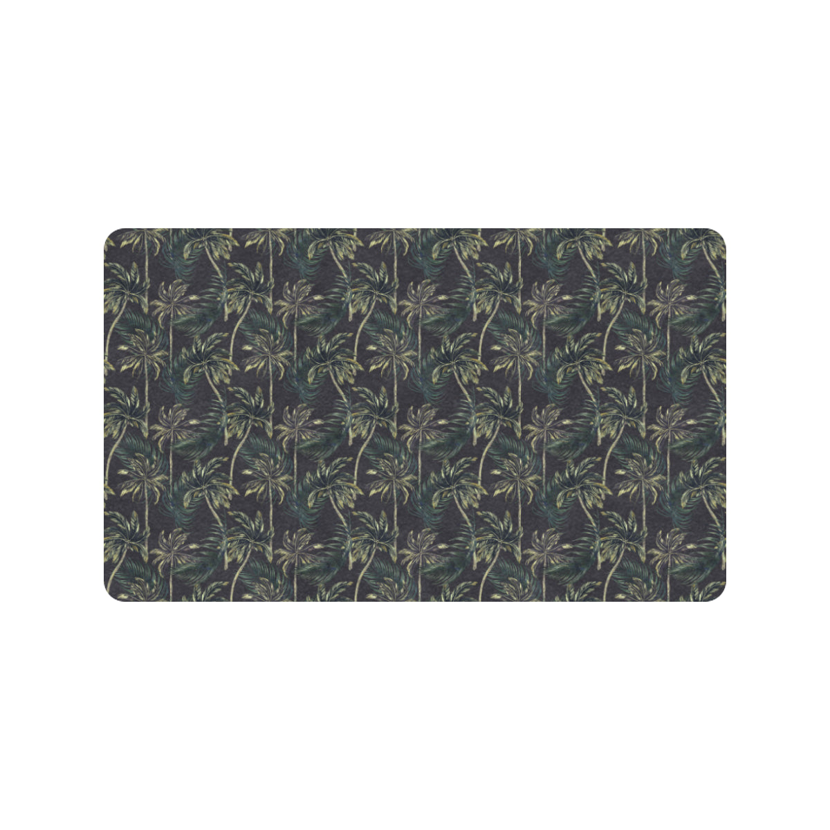 Palm Tree Background Design Print Rubber Doormat