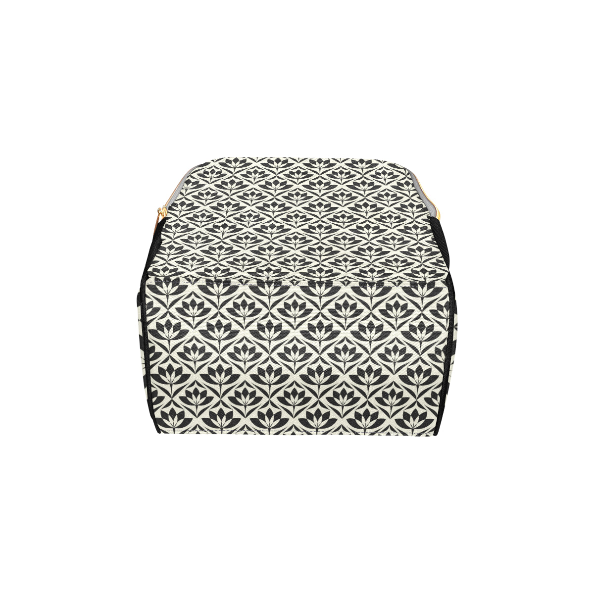 Lotus Pattern Print Diaper Bag Backpack