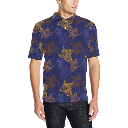 Goldfish Pattern Print Design 01 Men Polo Shirt