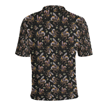 Bee Pattern Print Design 04 Men Polo Shirt