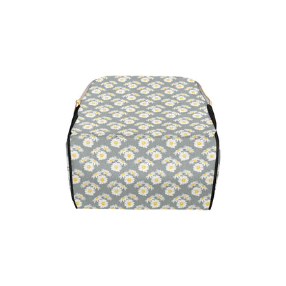 Daisy Pattern Print Design DS09 Diaper Bag Backpack