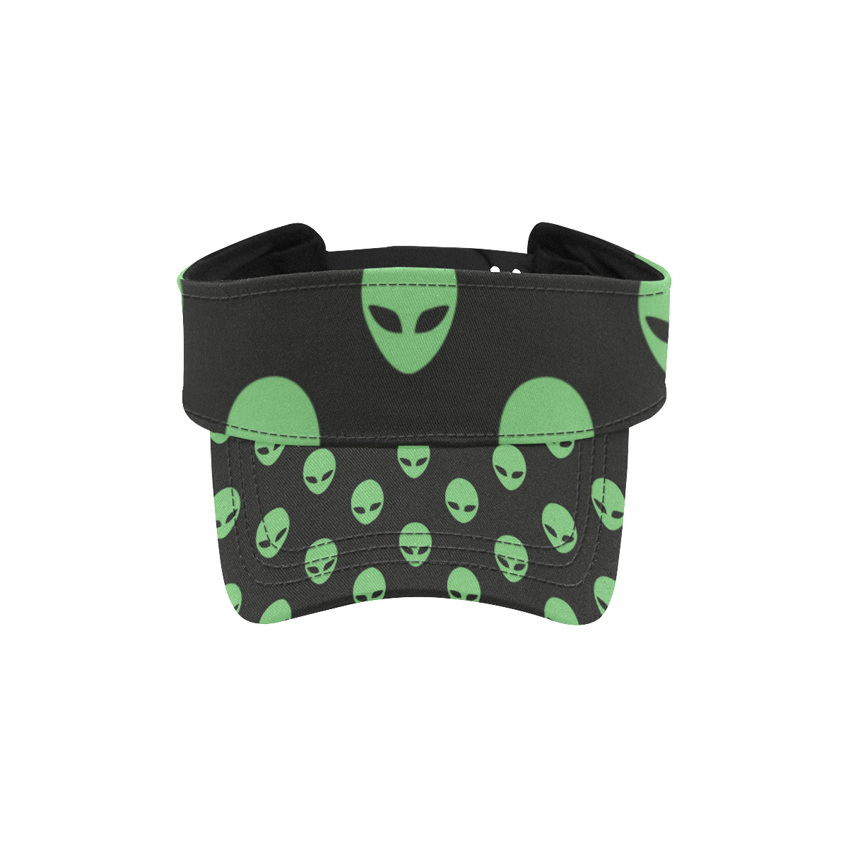 Alien Green Neon Pattern Print Design 01 Unisex Sun Visor