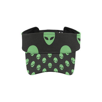 Alien Green Neon Pattern Print Design 01 Unisex Sun Visor