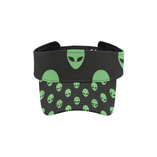 Alien Green Neon Pattern Print Design 01 Unisex Sun Visor