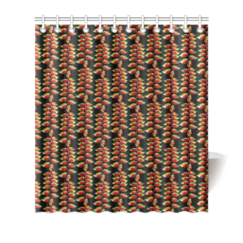 Heliconia Pattern Print Design HL05 Shower Curtain