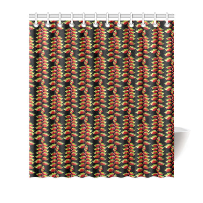 Heliconia Pattern Print Design HL05 Shower Curtain
