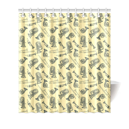Tuba Pattern Print Design 01 Shower Curtain