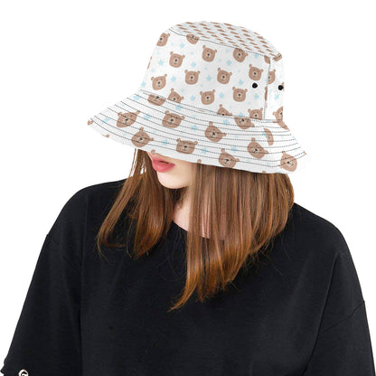 Bear Pattern Print Design BE02 Unisex Bucket Hat