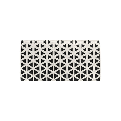 Geometric Black White Pattern Print Design 03 Women's Trifold Wallet