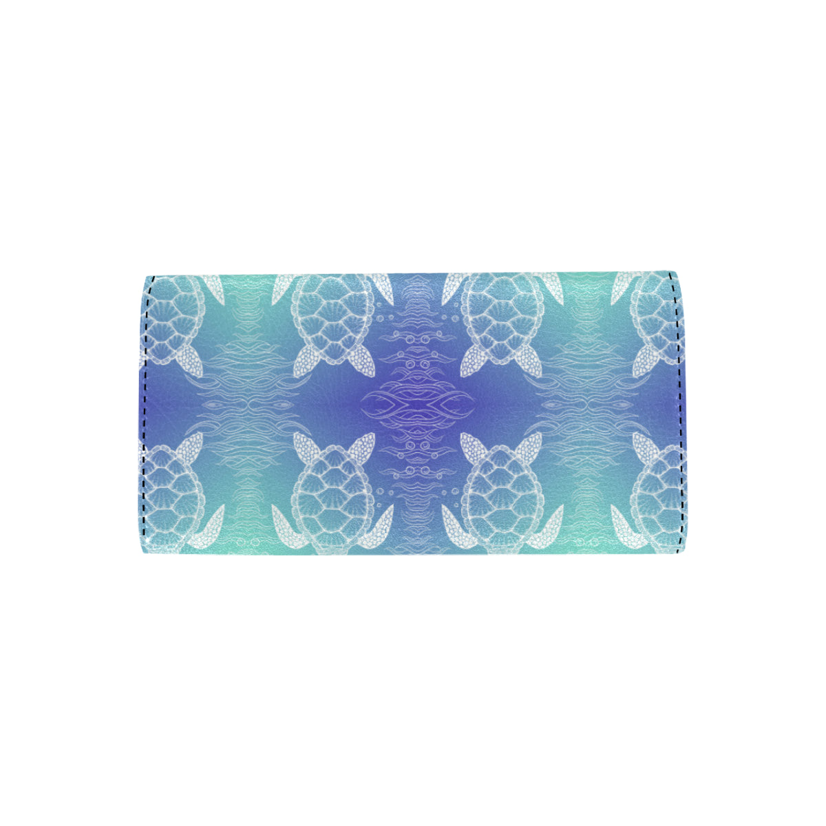 Sea Turtle Draw Women's Trifold Wallet