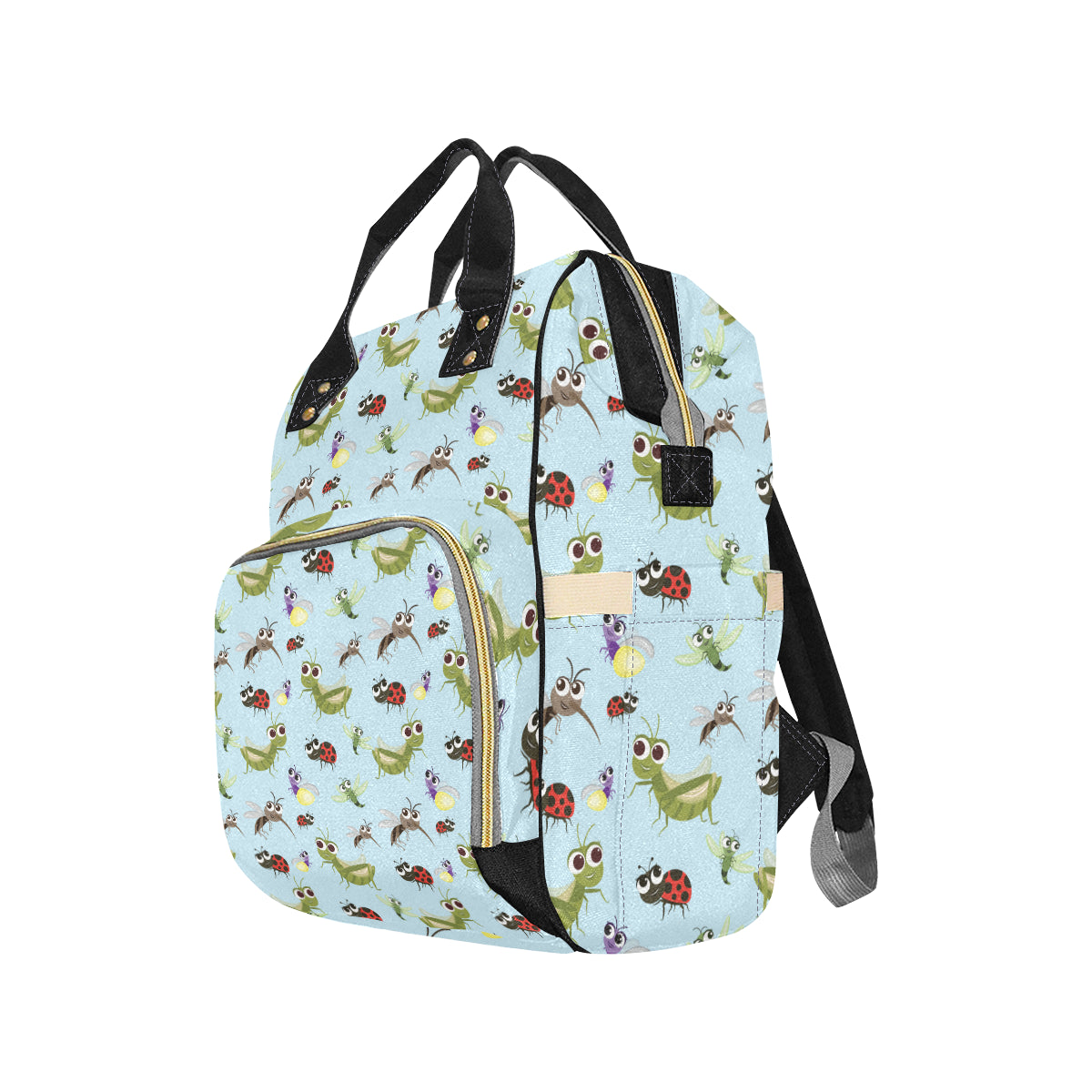 Ladybug Pattern Print Design 01 Diaper Bag Backpack