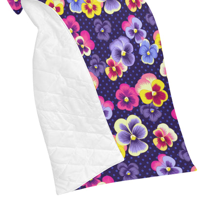 Pansy Pattern Print Design PS04 Premium Quilt