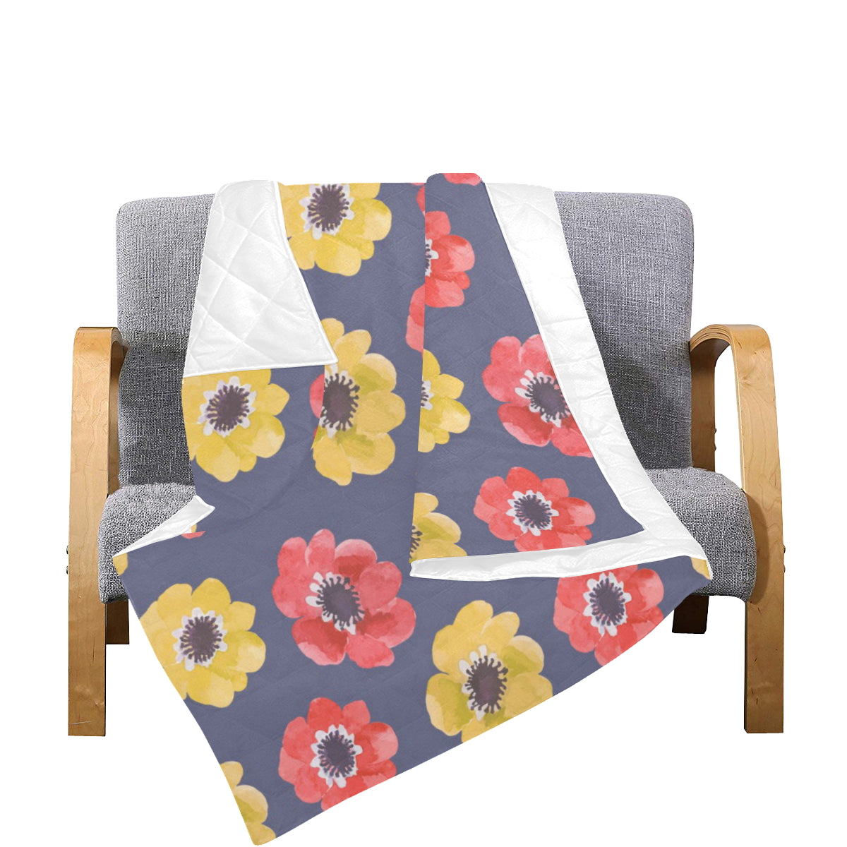 Anemone Pattern Print Design AM010 Premium Quilt