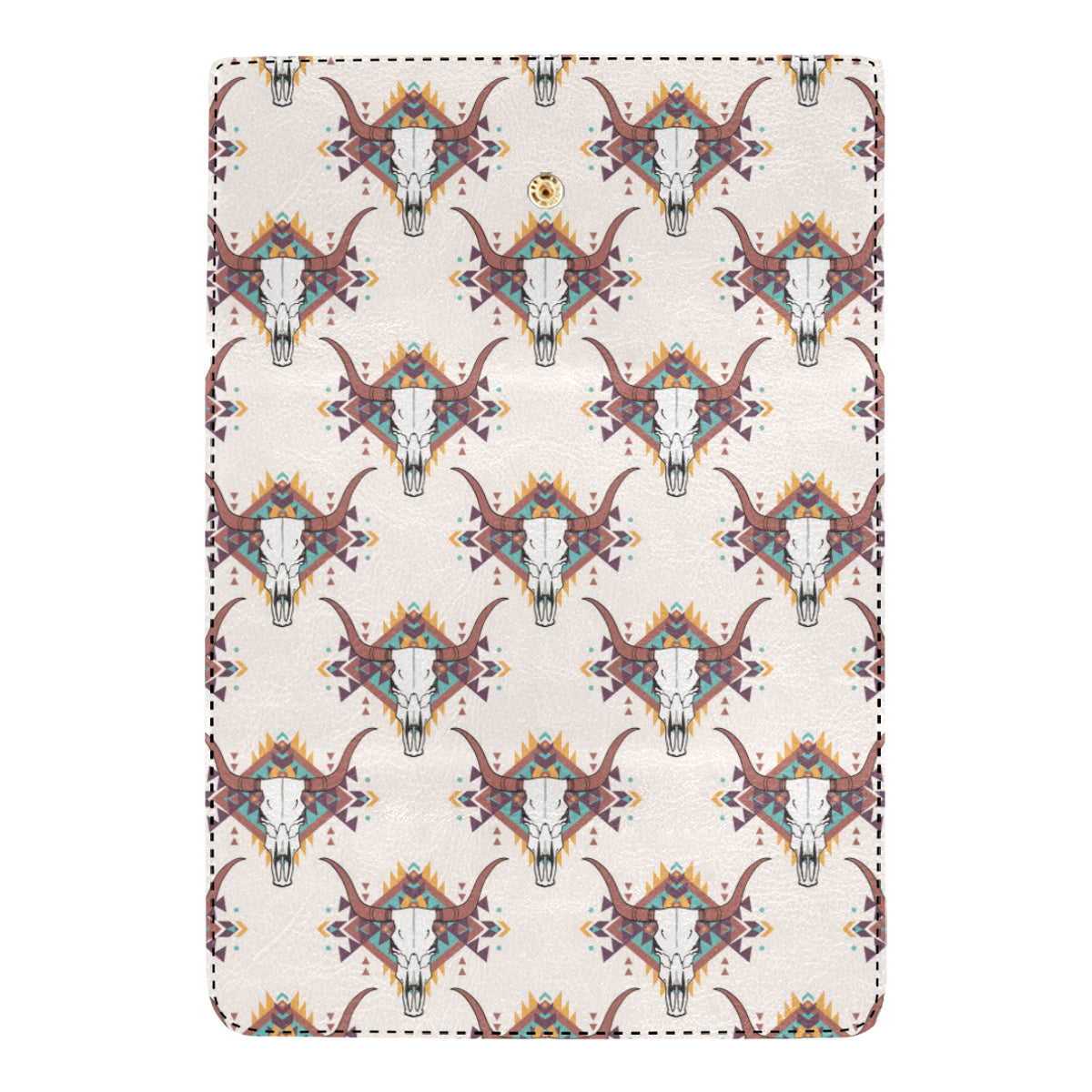 Buffalo Head Pattern Print Design 02 Women's Trifold Wallet