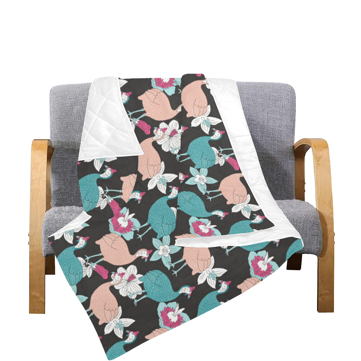 Guinea Fowl Pattern Print Design 03 Premium Quilt