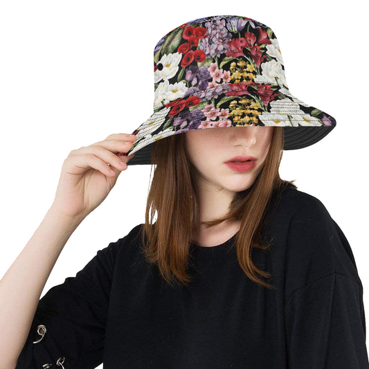 Summer Floral Pattern Print Design SF04 Unisex Bucket Hat