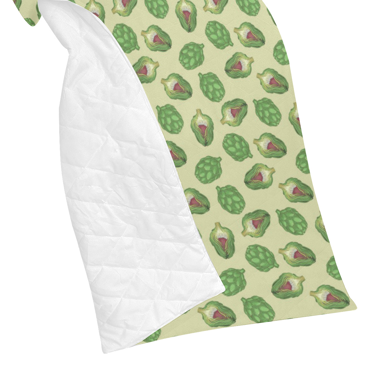 Artichoke Pattern Print Design 03 Premium Quilt