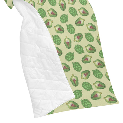 Artichoke Pattern Print Design 03 Premium Quilt