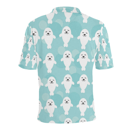 Sea Lion Baby Pattern Print Design 01 Men Polo Shirt