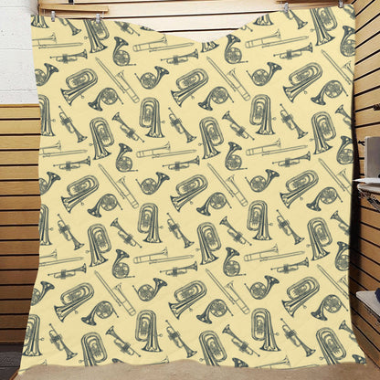 Tuba Pattern Print Design 01 Premium Quilt