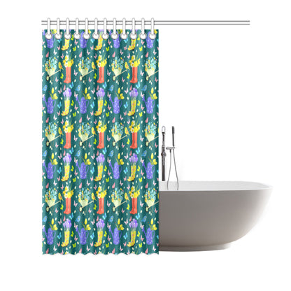 Gardening Pattern Print Design G08 Shower Curtain