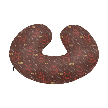 Barbecue Pattern Print Design 01 U-Shaped Travel Neck Pillow