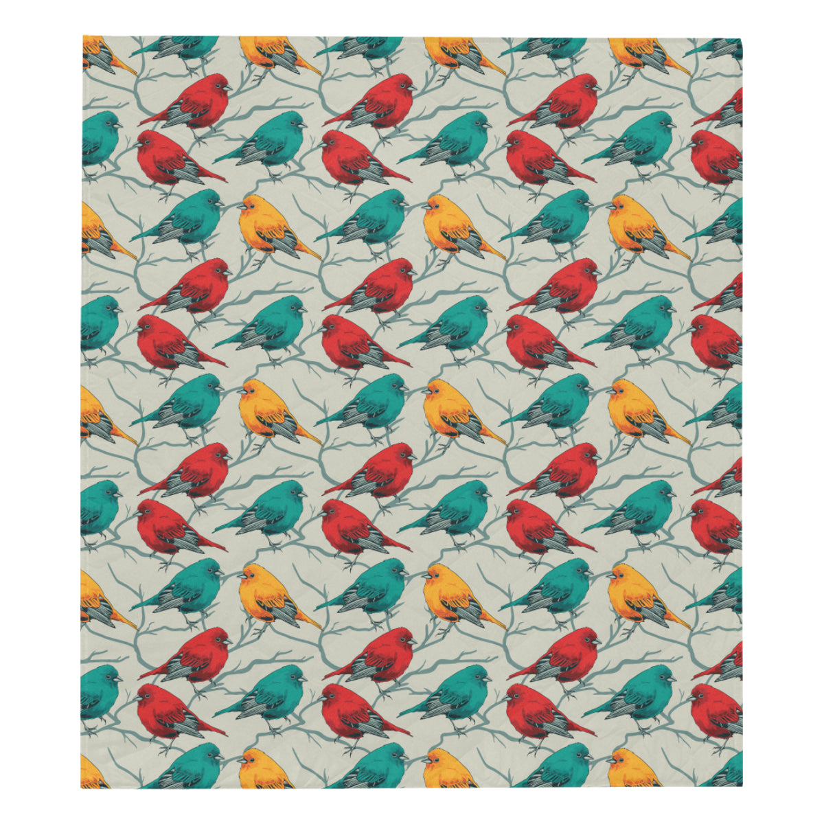 Birds Pattern Print Design 04 Premium Quilt