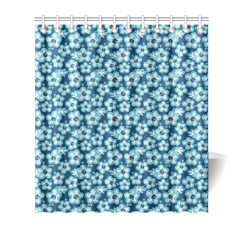 Hibiscus Flower Hawaiian Themed Shower Curtain