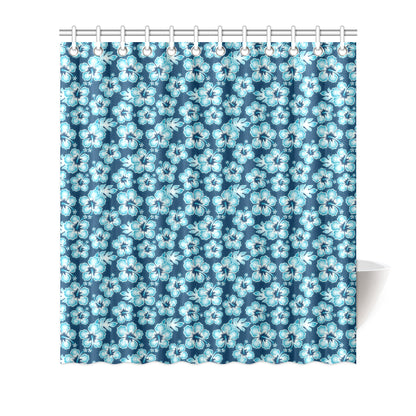 Hibiscus Flower Hawaiian Themed Shower Curtain